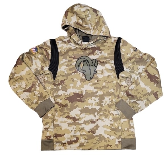 Nike Camo Los Angeles Rams Salute To Service Therma Performance Pullover Size XL - Picture 2 of 8